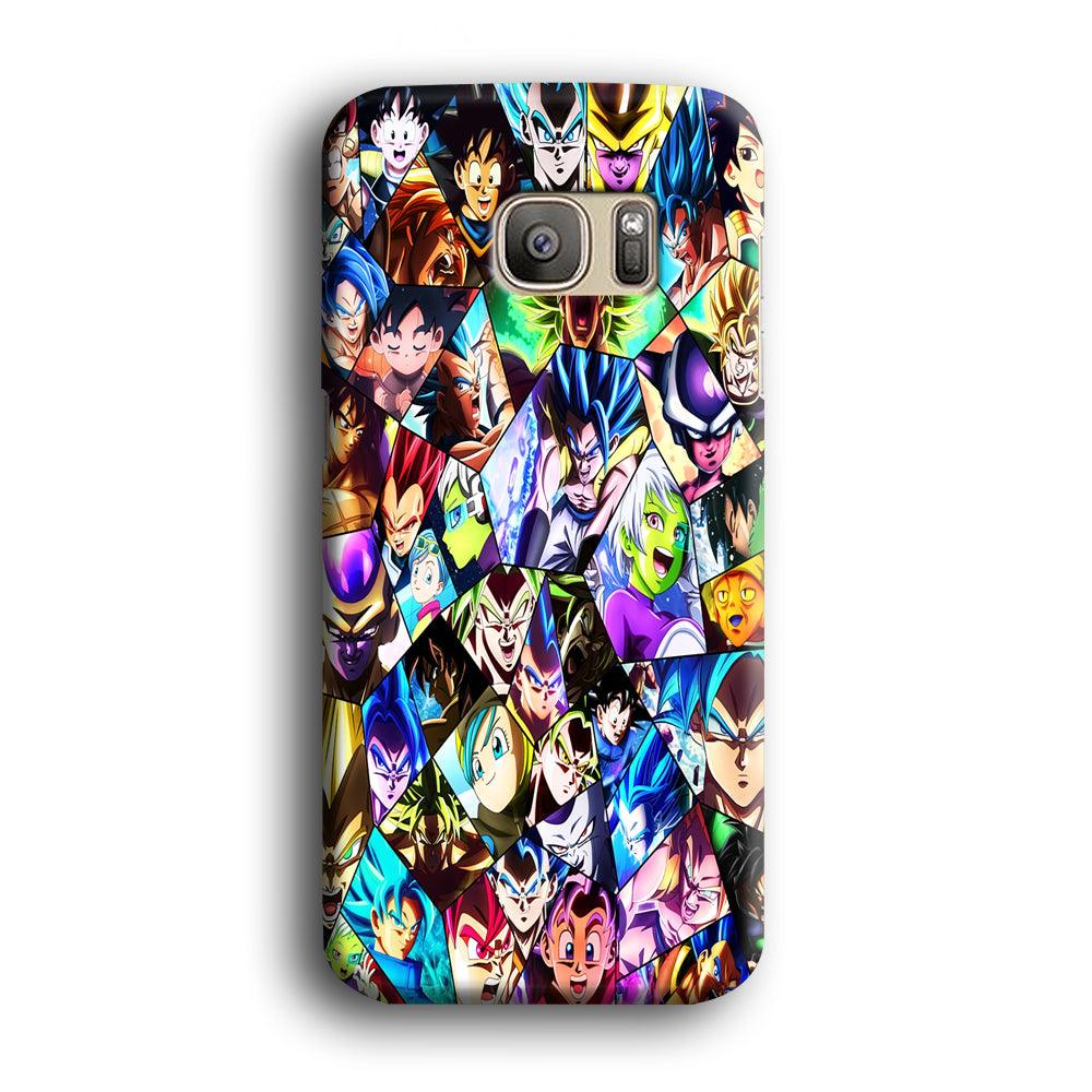 Goku And All Characters Samsung Galaxy S7 Edge Case-Plastic / Full Wrap (3D Case)-Xtracase