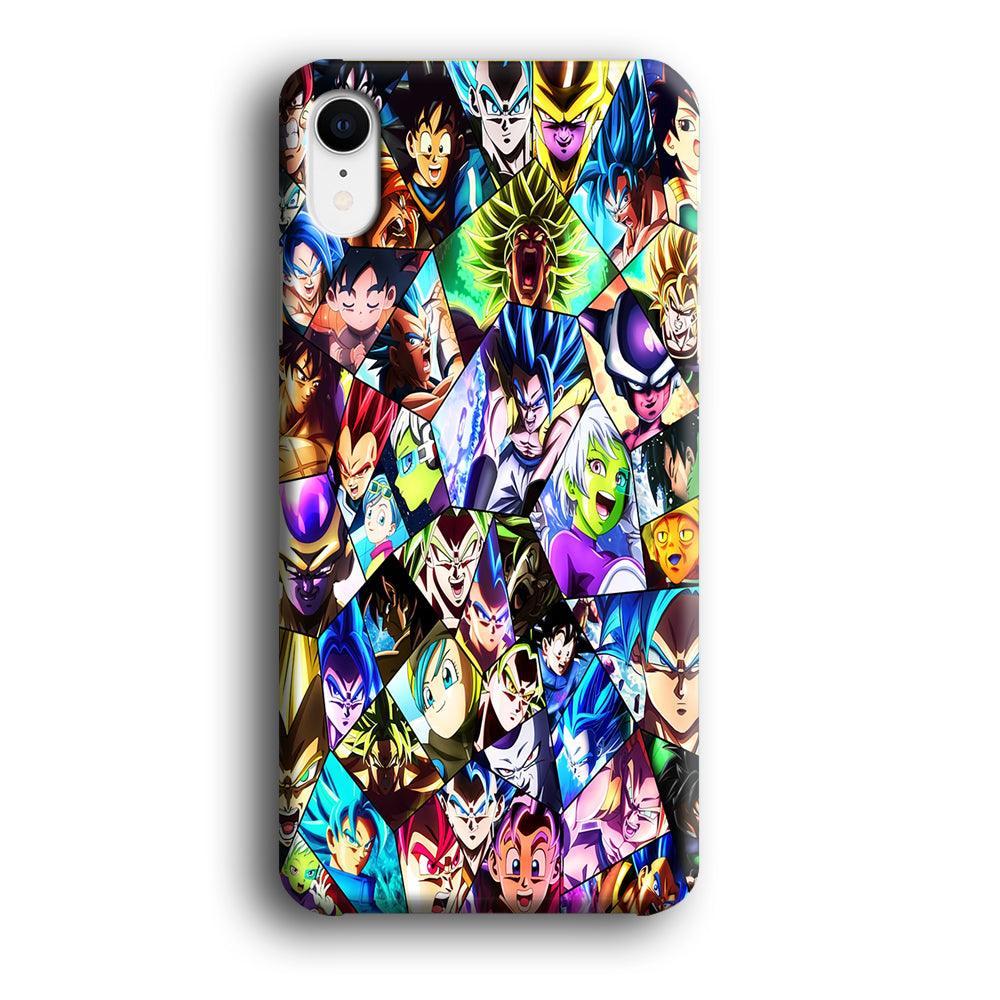 Goku And All Characters iPhone XR Case-Plastic / Full Wrap (3D Case)-Xtracase