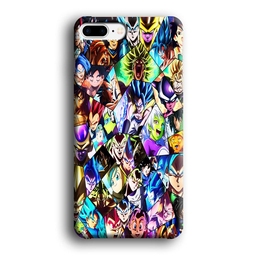 Goku And All Characters iPhone 8 Plus Case-Plastic / Full Wrap (3D Case)-Xtracase