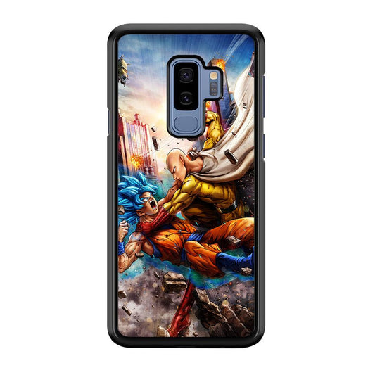Goku VS Saitama Samsung Galaxy S9 Plus Case-Rubber / Black (2D Case)-Xtracase
