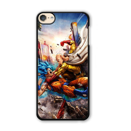 Goku VS Saitama iPod Touch 6 Case-Plastic / White (2D Case)-Xtracase
