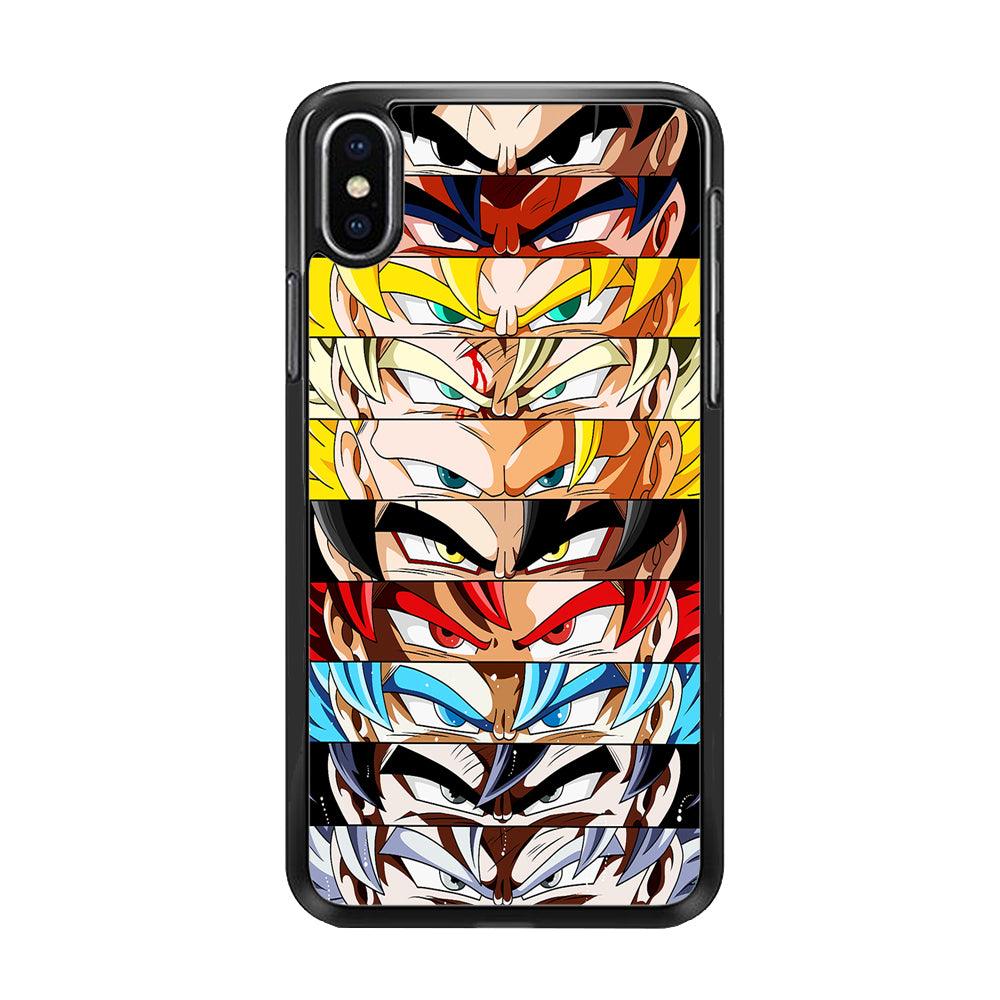 Goku's Eyes Group Dragon Ball iPhone X Case-Rubber / Black (2D Case)-Xtracase