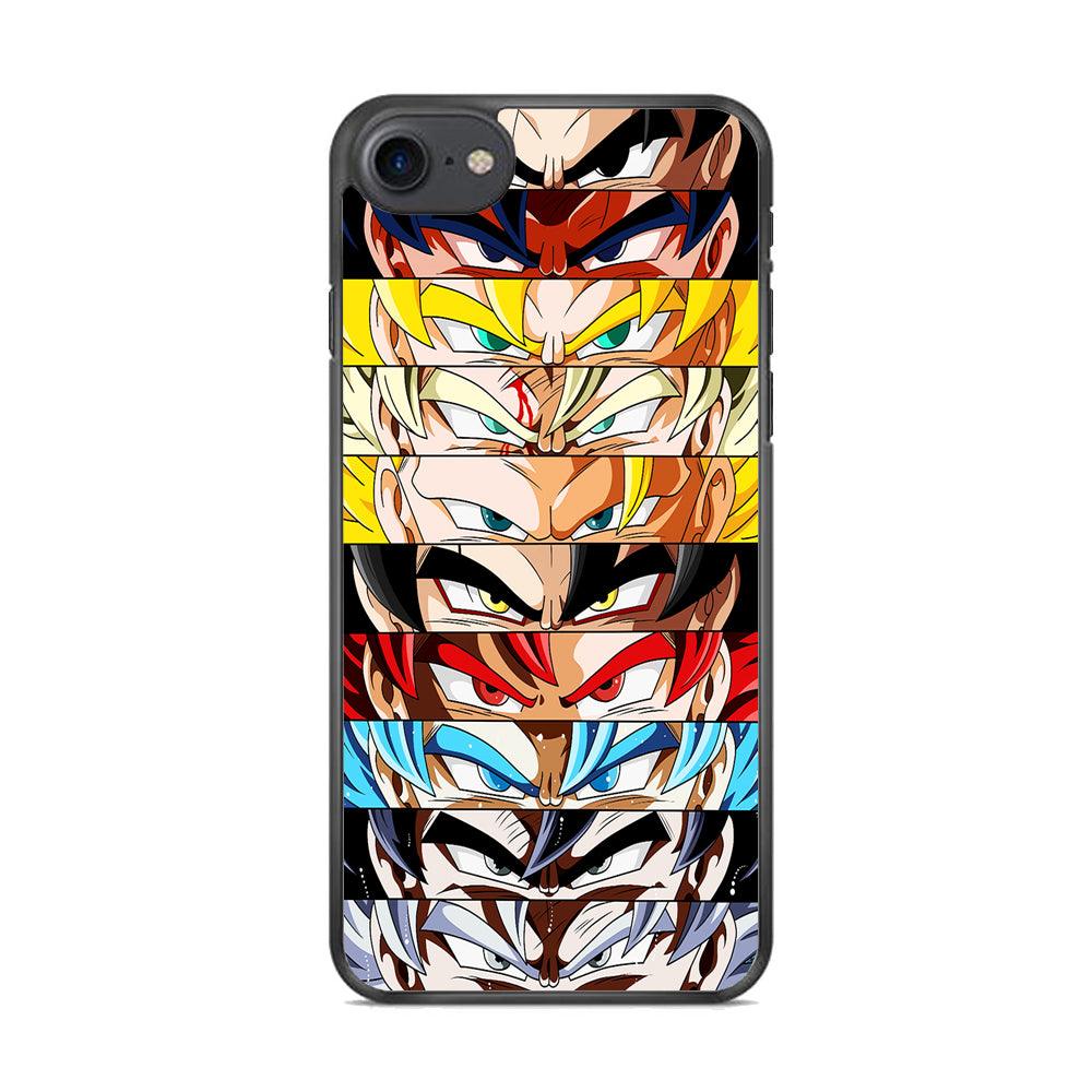 Goku's Eyes Group Dragon Ball iPhone 7 Case-Rubber / Black (2D Case)-Xtracase