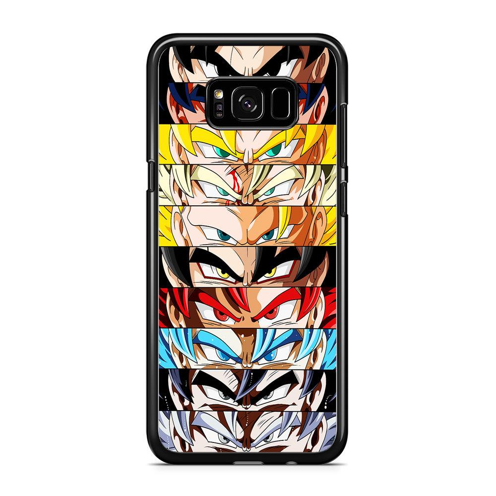 Goku's Eyes Group Dragon Ball Samsung Galaxy S8 Case-Rubber / Black (2D Case)-Xtracase