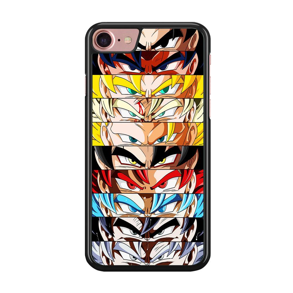 Goku's Eyes Group Dragon Ball iPhone SE 2020 Case-Rubber / Black (2D Case)-Xtracase