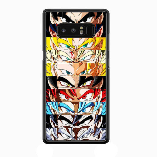 Goku's Eyes Group Dragon Ball Samsung Galaxy Note 8 Case-Rubber / White (2D Case)-Xtracase