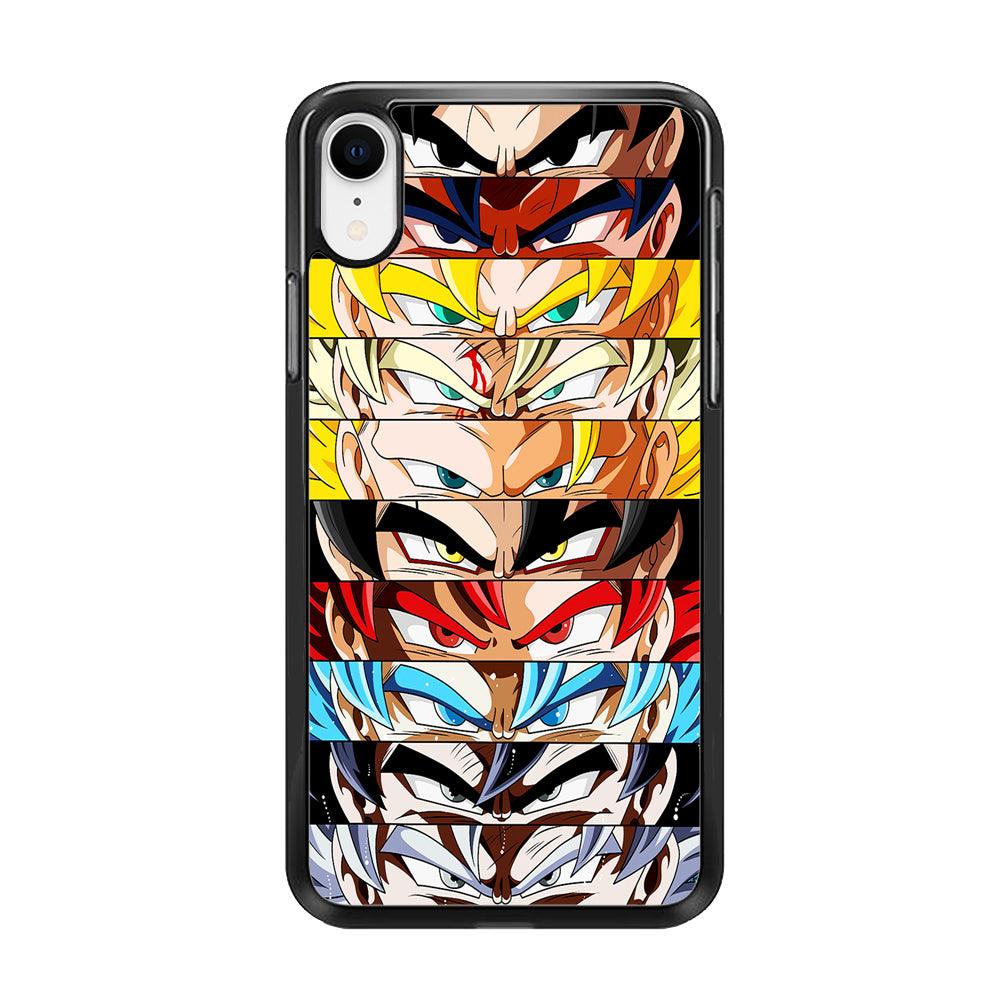 Goku's Eyes Group Dragon Ball iPhone XR Case-Rubber / Black (2D Case)-Xtracase