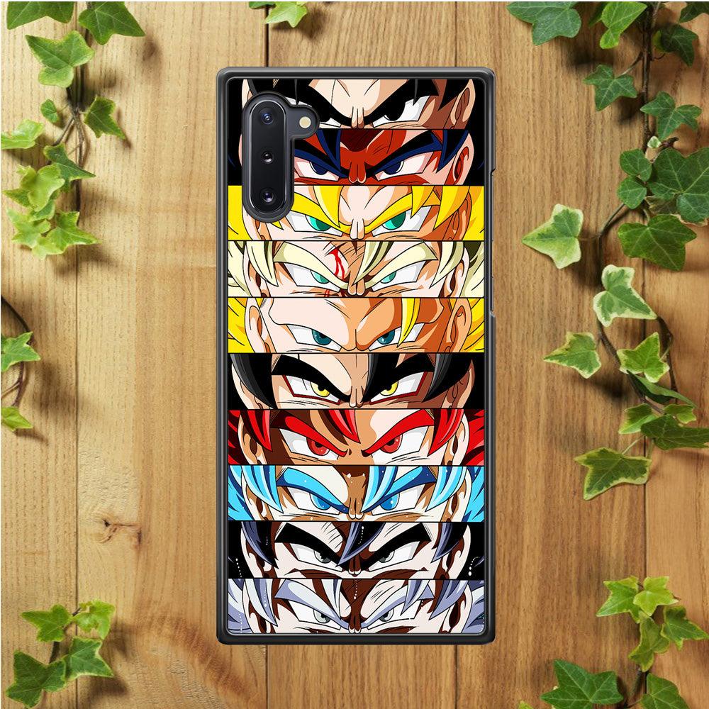 Goku's Eyes Group Dragon Ball Samsung Galaxy Note 10 Case-Rubber / Black (2D Case)-Xtracase