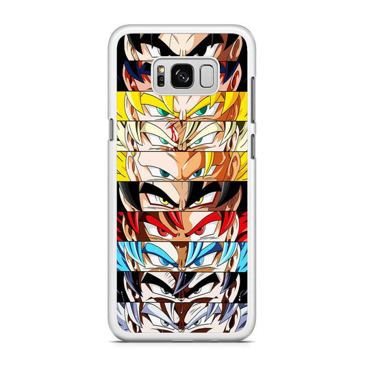 Goku's Eyes Group Dragon Ball Samsung Galaxy S8 Case-Rubber / White (2D Case)-Xtracase