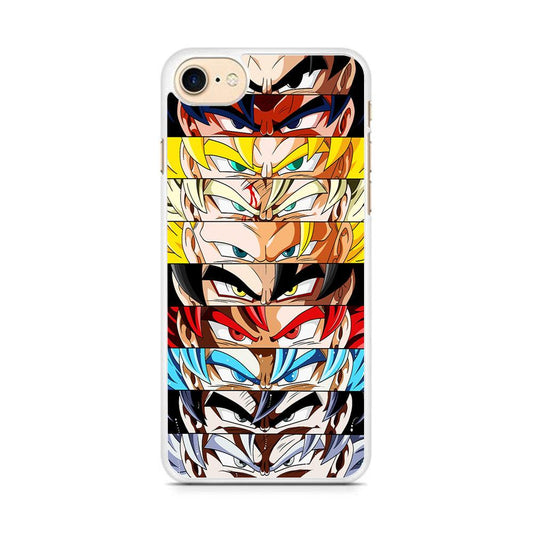 Goku's Eyes Group Dragon Ball iPhone 8 Case-Rubber / White (2D Case)-Xtracase