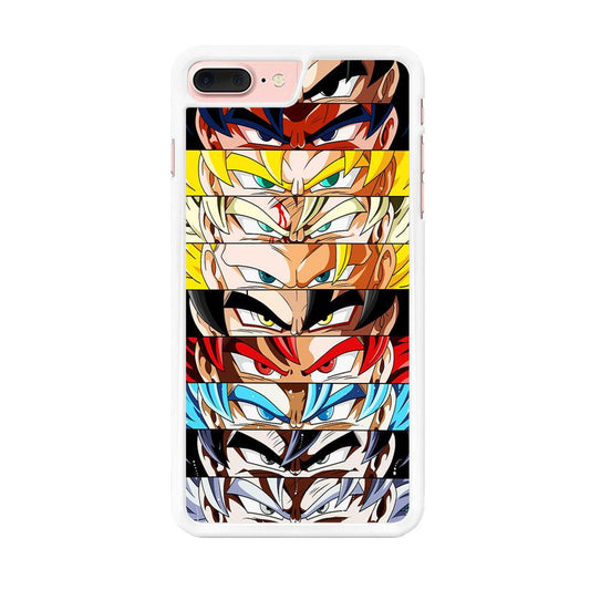 Goku's Eyes Group Dragon Ball iPhone 8 Plus Case-Rubber / White (2D Case)-Xtracase