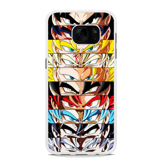 Goku's Eyes Group Dragon Ball Samsung Galaxy S7 Edge Case-Rubber / White (2D Case)-Xtracase