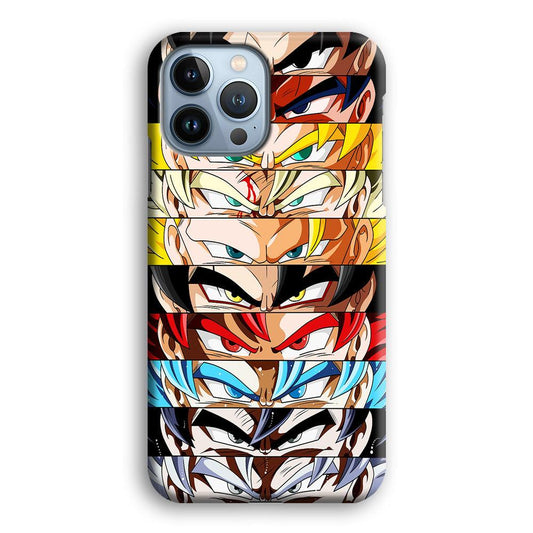 Goku's Eyes Group Dragon Ball iPhone 13 Pro Max Case-Plastic / Full Wrap (3D Case)-Xtracase