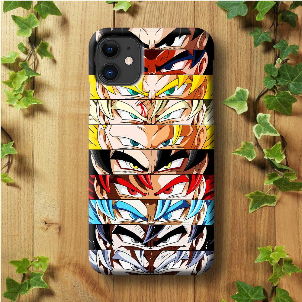 Goku's Eyes Group Dragon Ball iPhone 11 Case-Plastic / Full Wrap (3D Case)-Xtracase