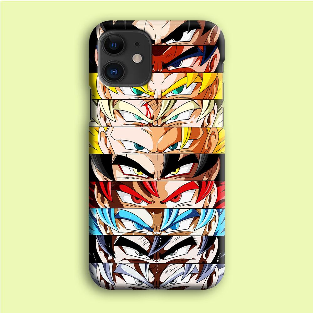 Goku's Eyes Group Dragon Ball iPhone 12 Case-Plastic / Full Wrap (3D Case)-Xtracase