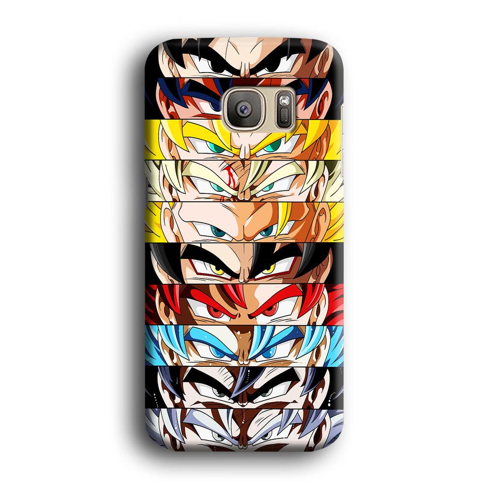 Goku's Eyes Group Dragon Ball Samsung Galaxy S7 Edge Case-Plastic / Full Wrap (3D Case)-Xtracase