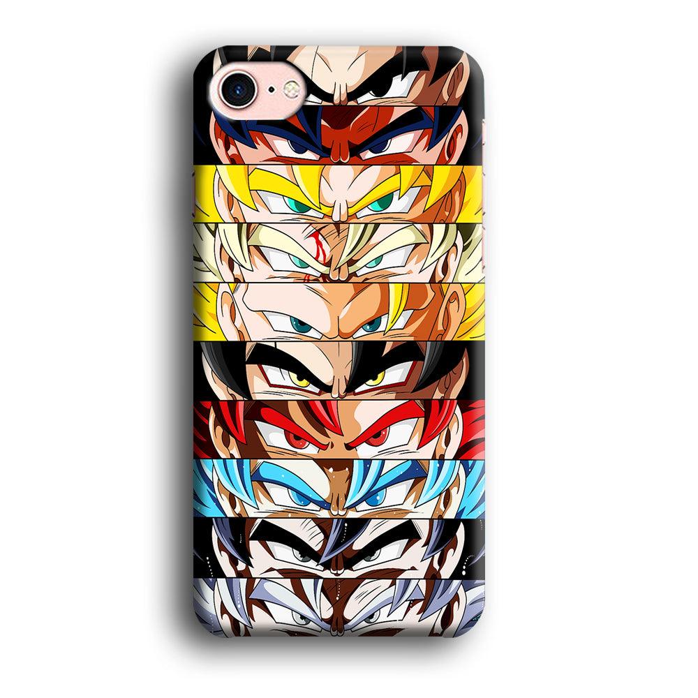Goku's Eyes Group Dragon Ball iPhone SE 2020 Case-Plastic / Full Wrap (3D Case)-Xtracase