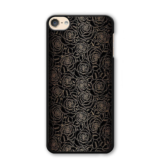 Gold Rose in The Dark iPod Touch 6 Case-Plastic / Full Wrap (3D Case)-Xtracase