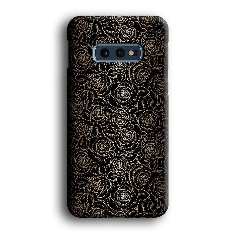 Gold Rose in The Dark Samsung Galaxy S10E 3D Case-Xtracase