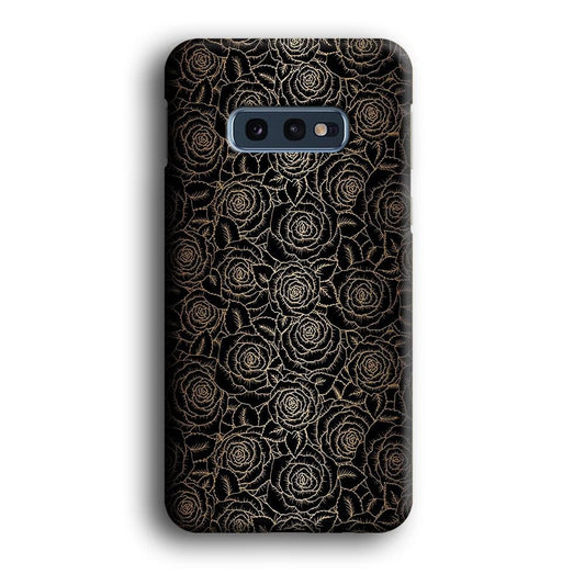 Gold Rose in The Dark Samsung Galaxy S10E 3D Case-Xtracase