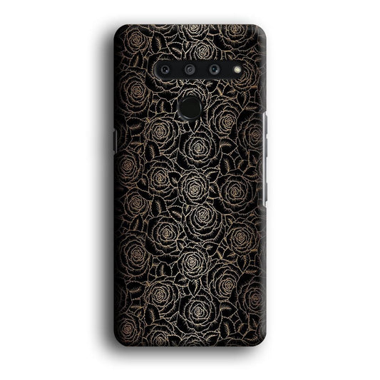 Gold Rose in The Dark LG V50 3D Case-Xtracase