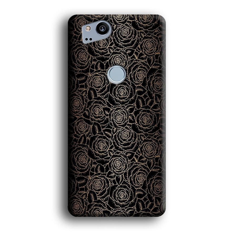 Gold Rose in The Dark Google Pixel 2 3D Case-Xtracase