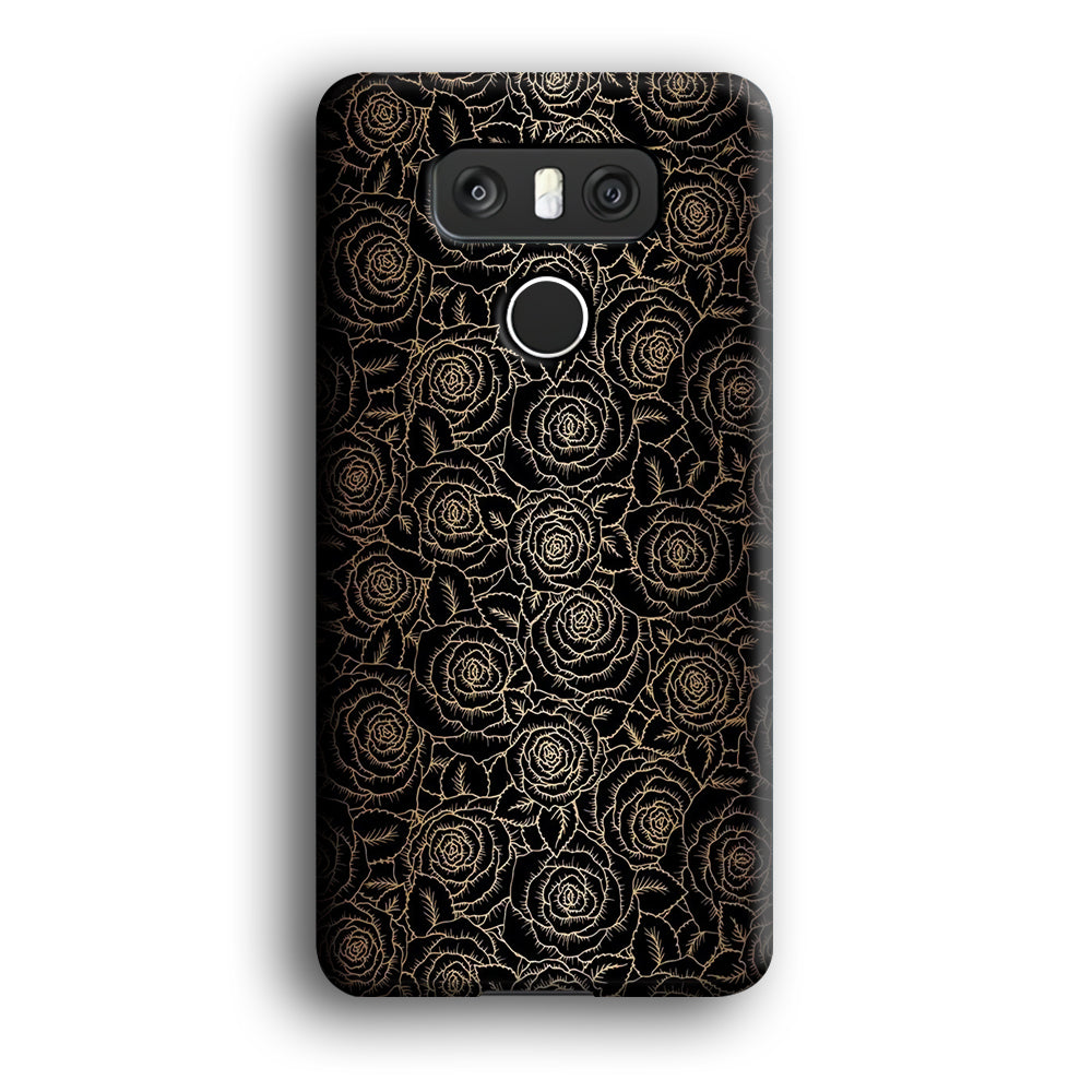 Gold Rose in The Dark LG G6 3D Case