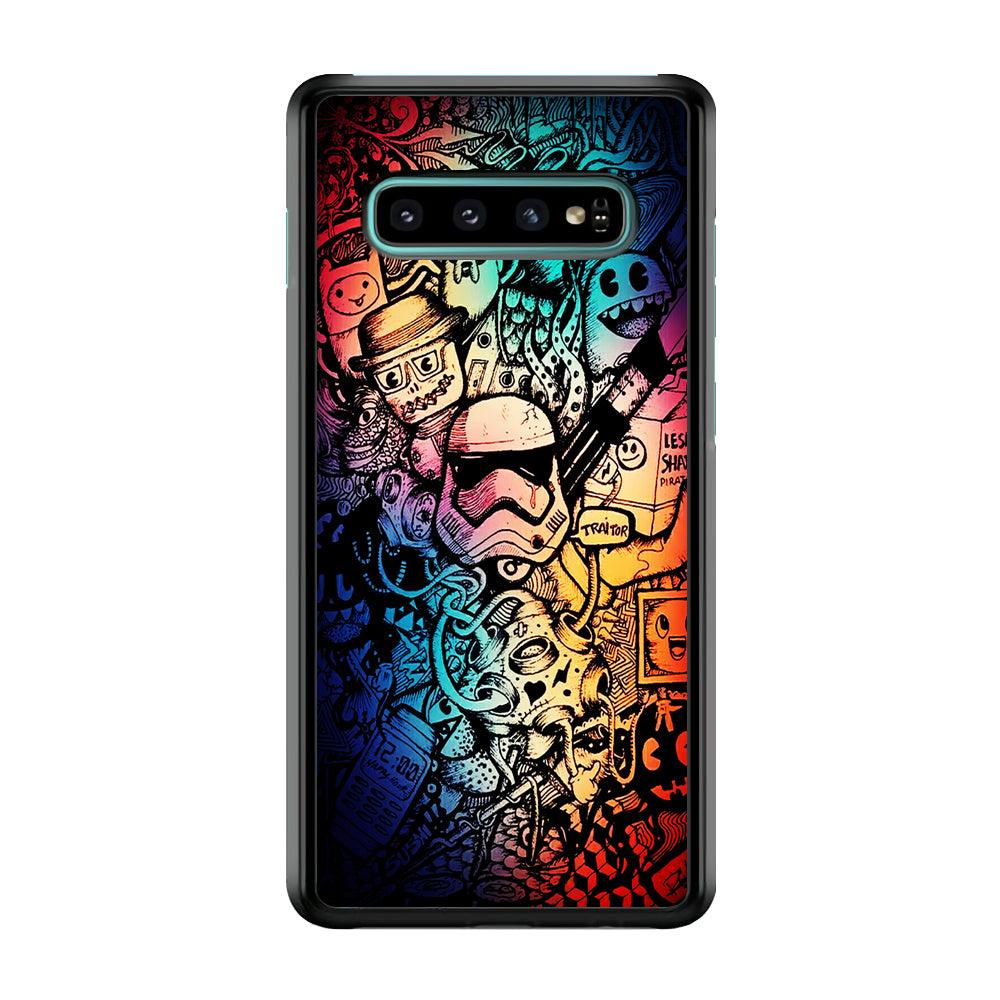 Graffiti Art Stormtrooper Samsung Galaxy S10 Case-Xtracase