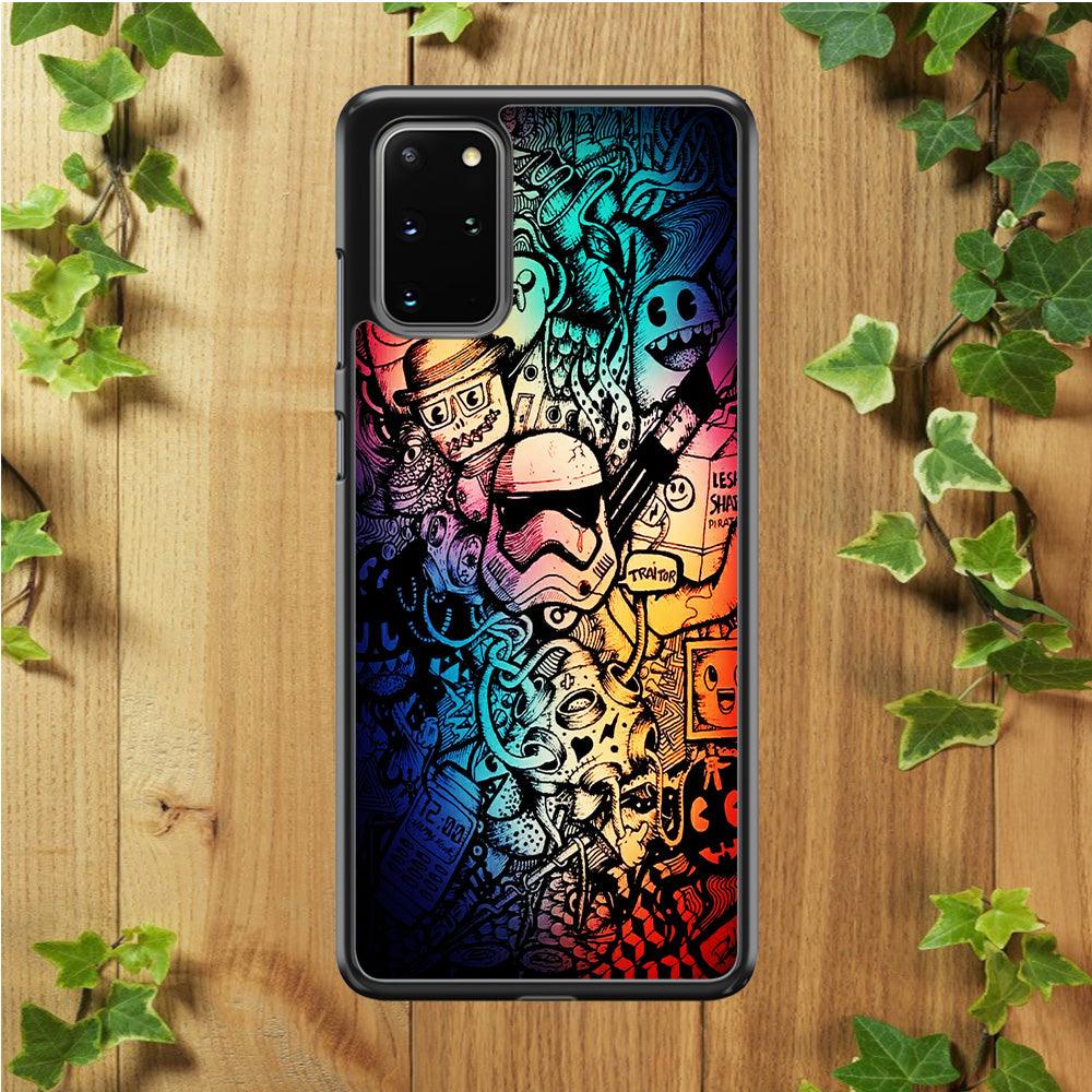 Graffiti Art Stormtrooper Samsung Galaxy S20 Plus Case-Plastic / Full Wrap (3D Case)-Xtracase