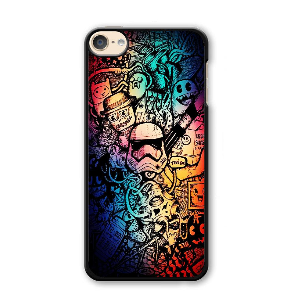 Graffiti Art Stormtrooper iPod Touch 6 Case-Plastic / Black (2D Case)-Xtracase