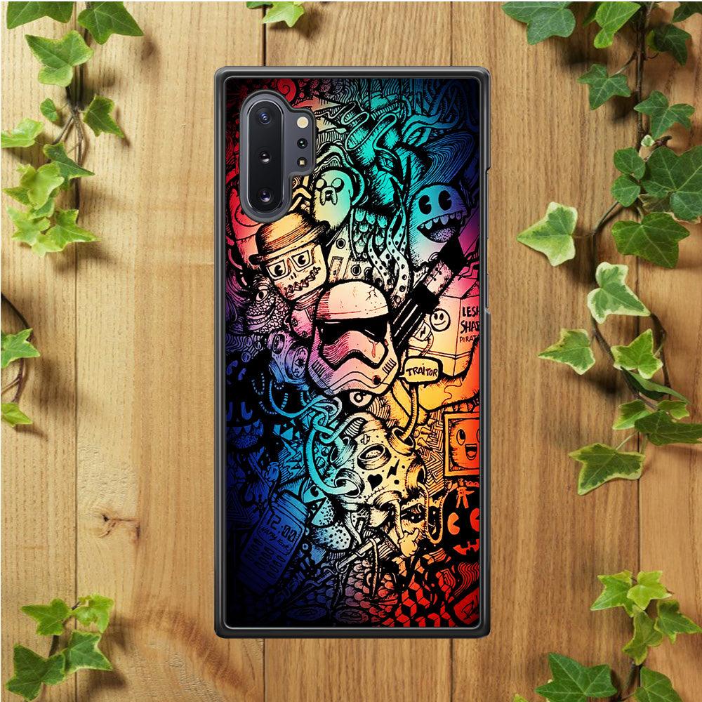 Graffiti Art Stormtrooper Samsung Galaxy Note 10 Plus Case-Plastic / Full Wrap (3D Case)-Xtracase