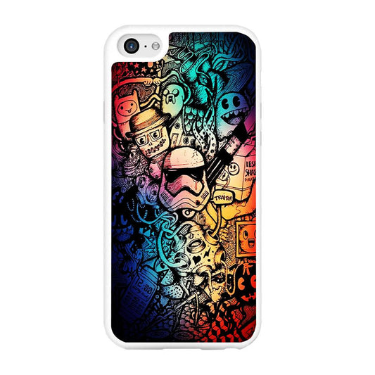 Graffiti Art Stormtrooper iPhone 6 | 6s Case-Rubber / White (2D Case)-Xtracase