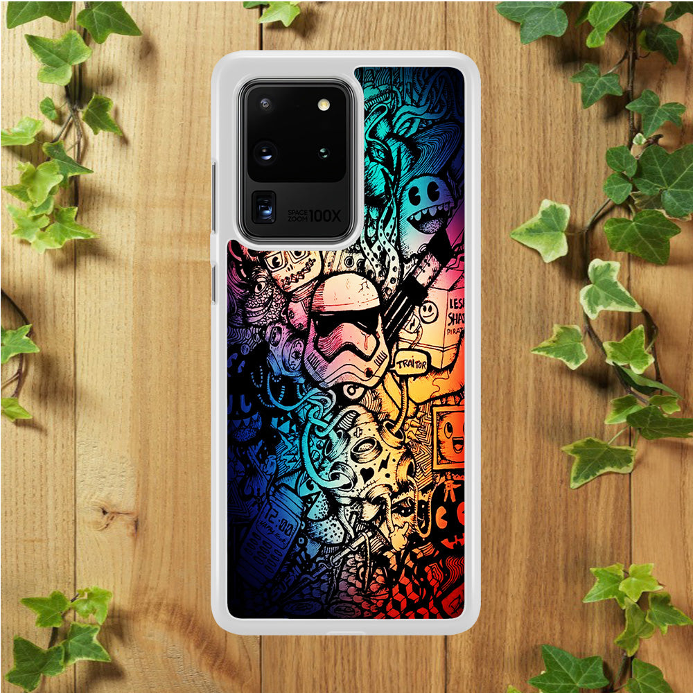 Graffiti Art Stormtrooper Samsung Galaxy S20 Ultra Case
