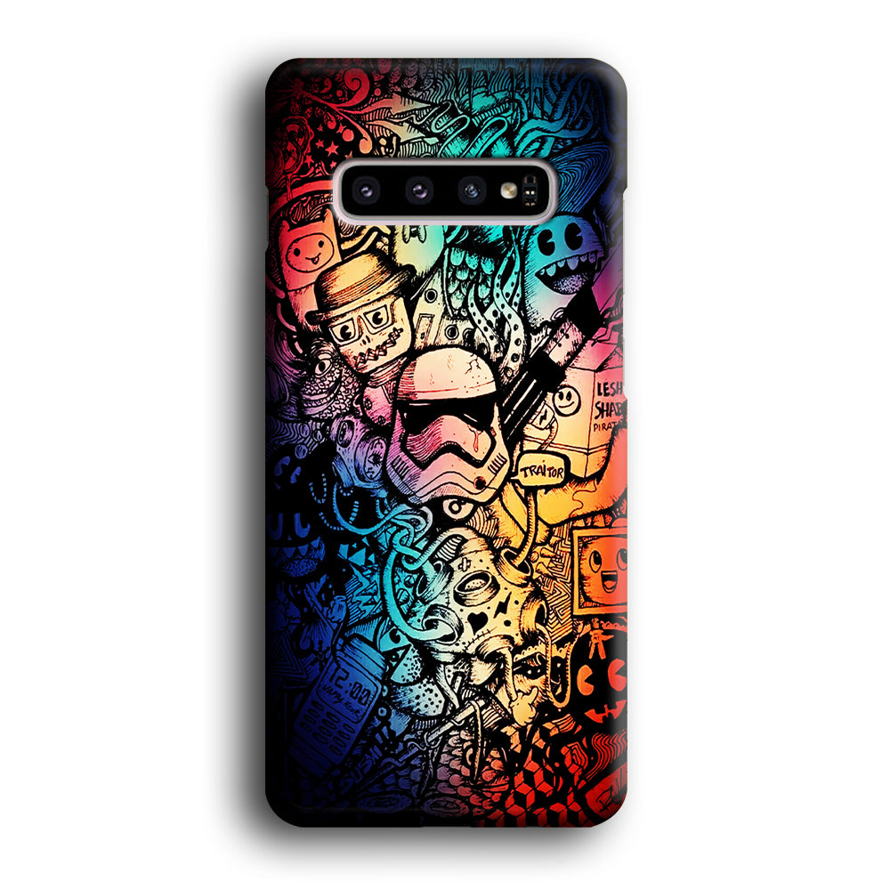 Graffiti Art Stormtrooper Samsung Galaxy S10 Case