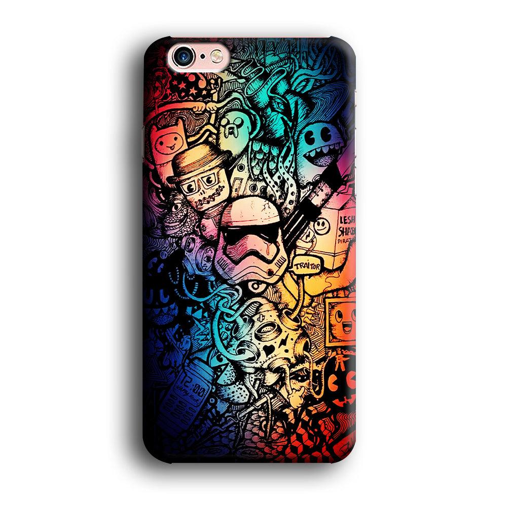 Graffiti Art Stormtrooper iPhone 6 | 6s Case-Plastic / Full Wrap (3D Case)-Xtracase