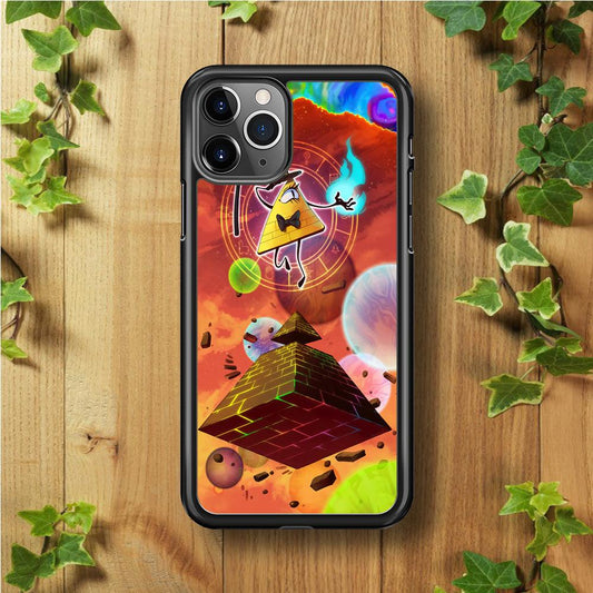 Gravity Falls Bill Cipher Art iPhone 11 Pro Case-Rubber / Black (2D Case)-Xtracase