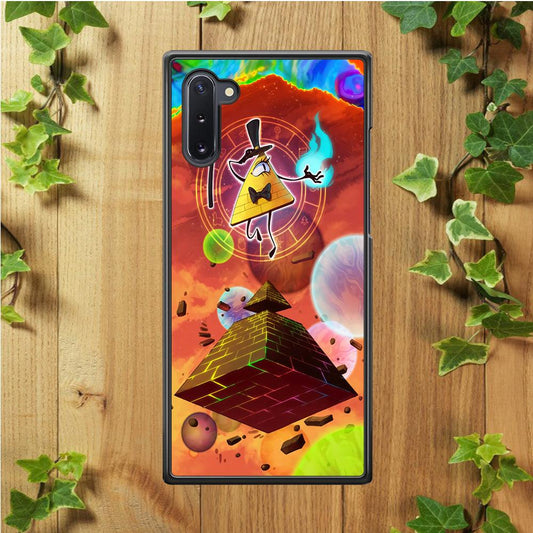 Gravity Falls Bill Cipher Art Samsung Galaxy Note 10 Case-Rubber / White (2D Case)-Xtracase