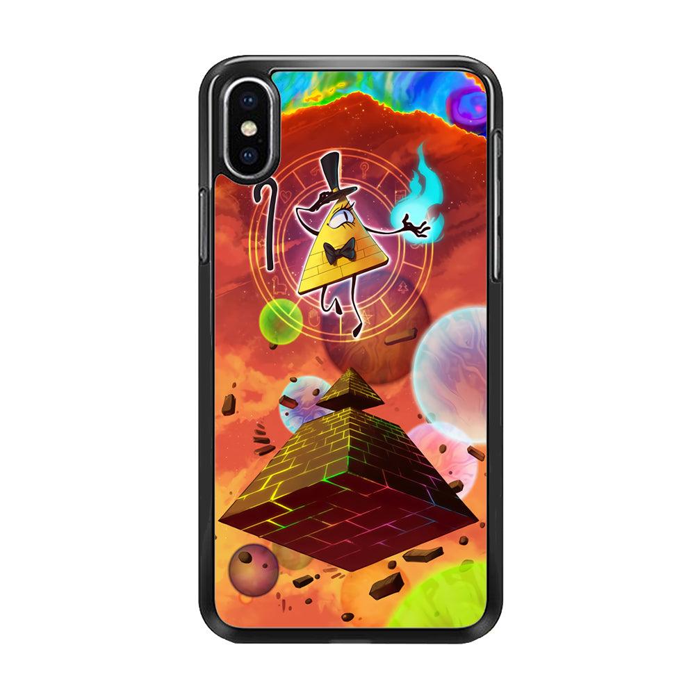 Gravity Falls Bill Cipher Art iPhone Xs Case-Rubber / Black (2D Case)-Xtracase