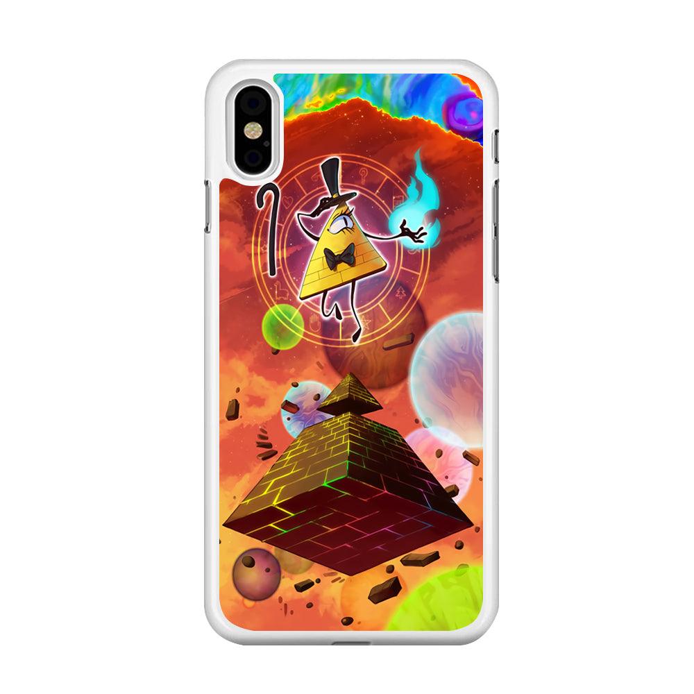 Gravity Falls Bill Cipher Art iPhone Xs Max Case-Rubber / White (2D Case)-Xtracase