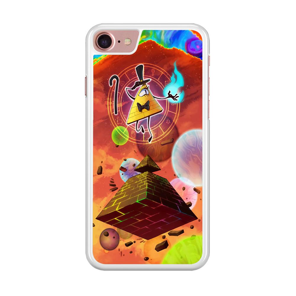 Gravity Falls Bill Cipher Art iPhone SE 2020 Case-Rubber / White (2D Case)-Xtracase