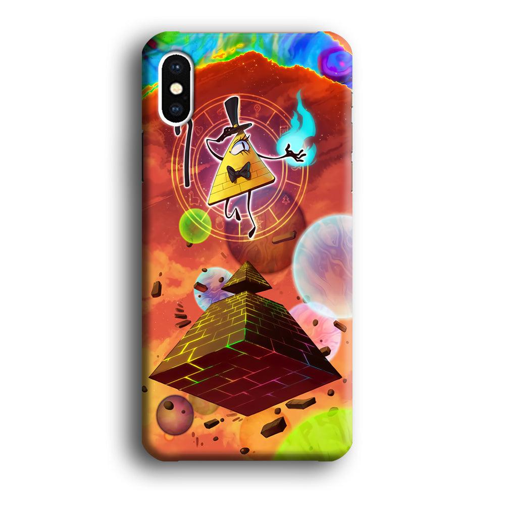 Gravity Falls Bill Cipher Art iPhone Xs Case-Plastic / Full Wrap (3D Case)-Xtracase