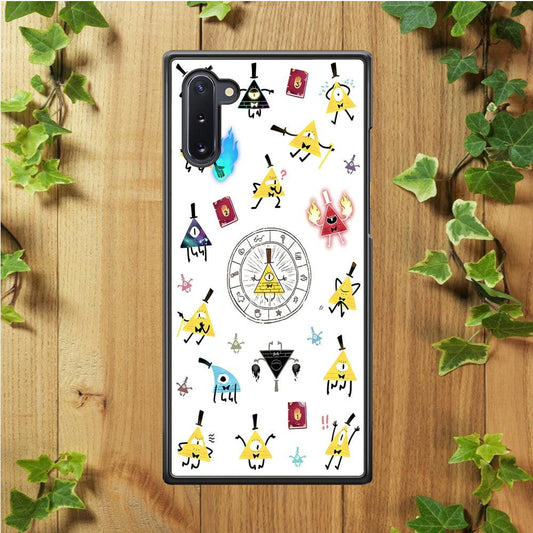 Gravity Falls Bill Cipher Doodle Samsung Galaxy Note 10 Case-Rubber / Black (2D Case)-Xtracase