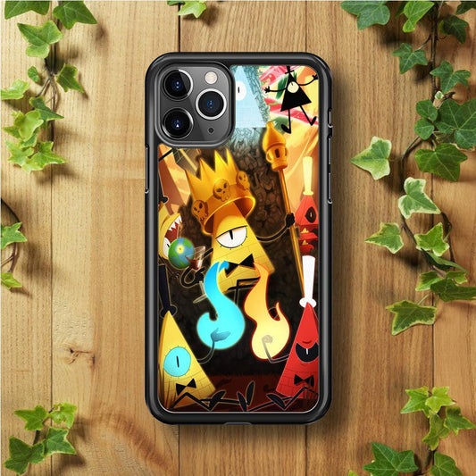 Gravity Falls Bill Cipher King iPhone 11 Pro Max Case-Rubber / Black (2D Case)-Xtracase