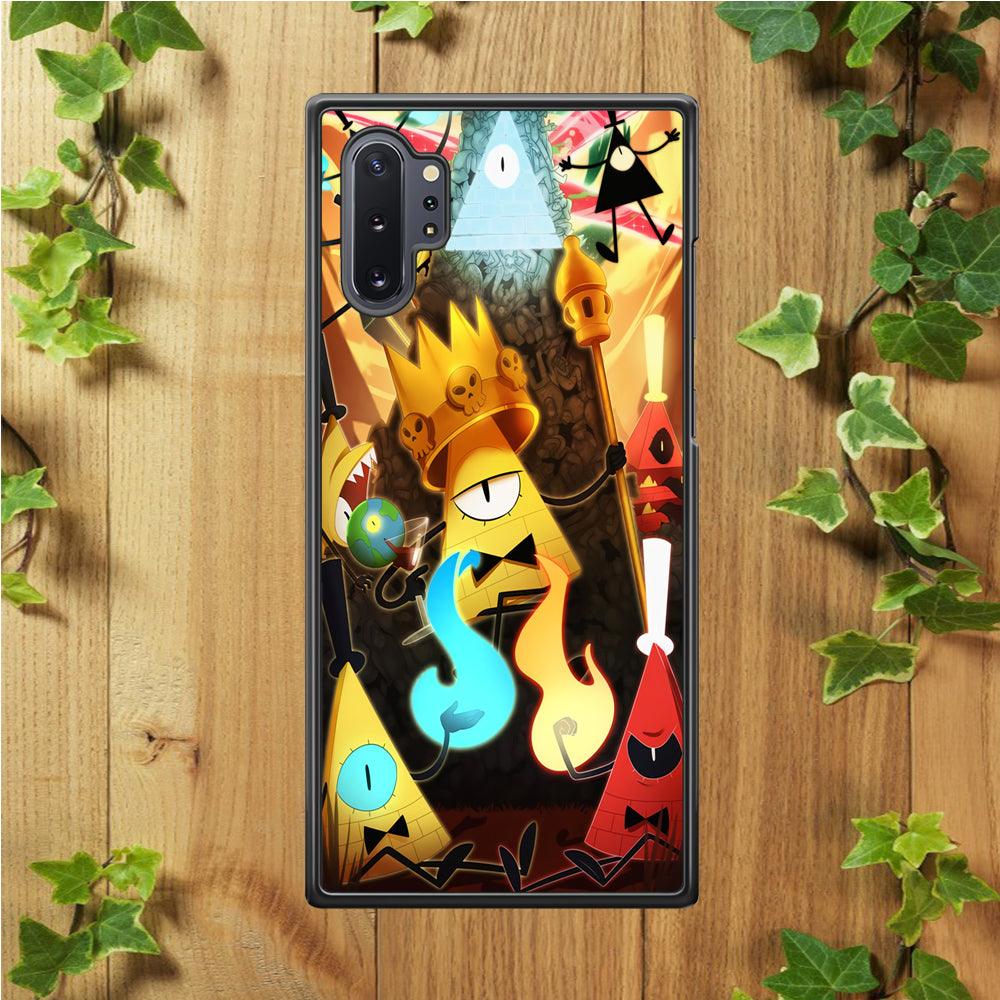 Gravity Falls Bill Cipher King Samsung Galaxy Note 10 Plus Case-Rubber / Black (2D Case)-Xtracase