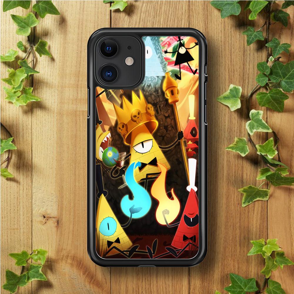 Gravity Falls Bill Cipher King iPhone 11 Case-Rubber / Black (2D Case)-Xtracase