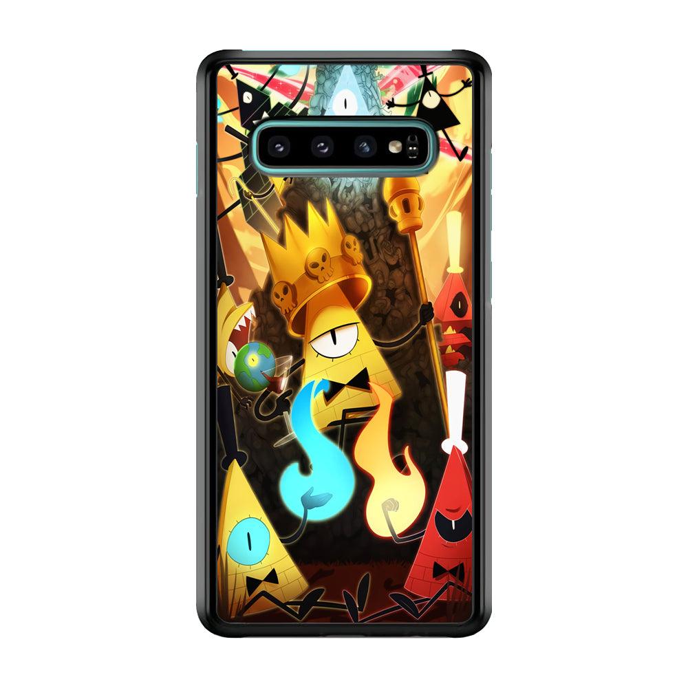 Gravity Falls Bill Cipher King Samsung Galaxy S10 Case-Plastic / Full Wrap (3D Case)-Xtracase