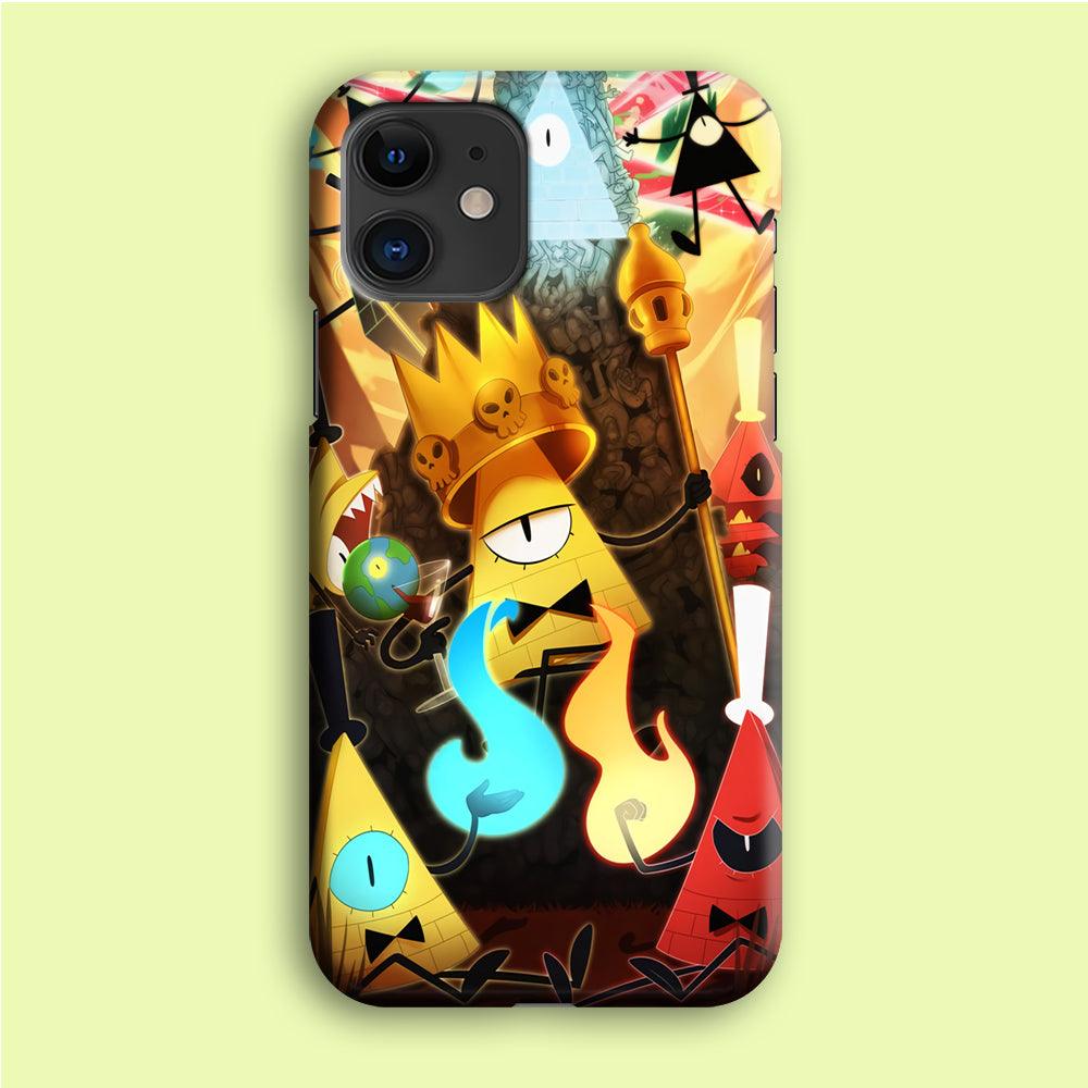 Gravity Falls Bill Cipher King iPhone 12 Case-Plastic / Full Wrap (3D Case)-Xtracase