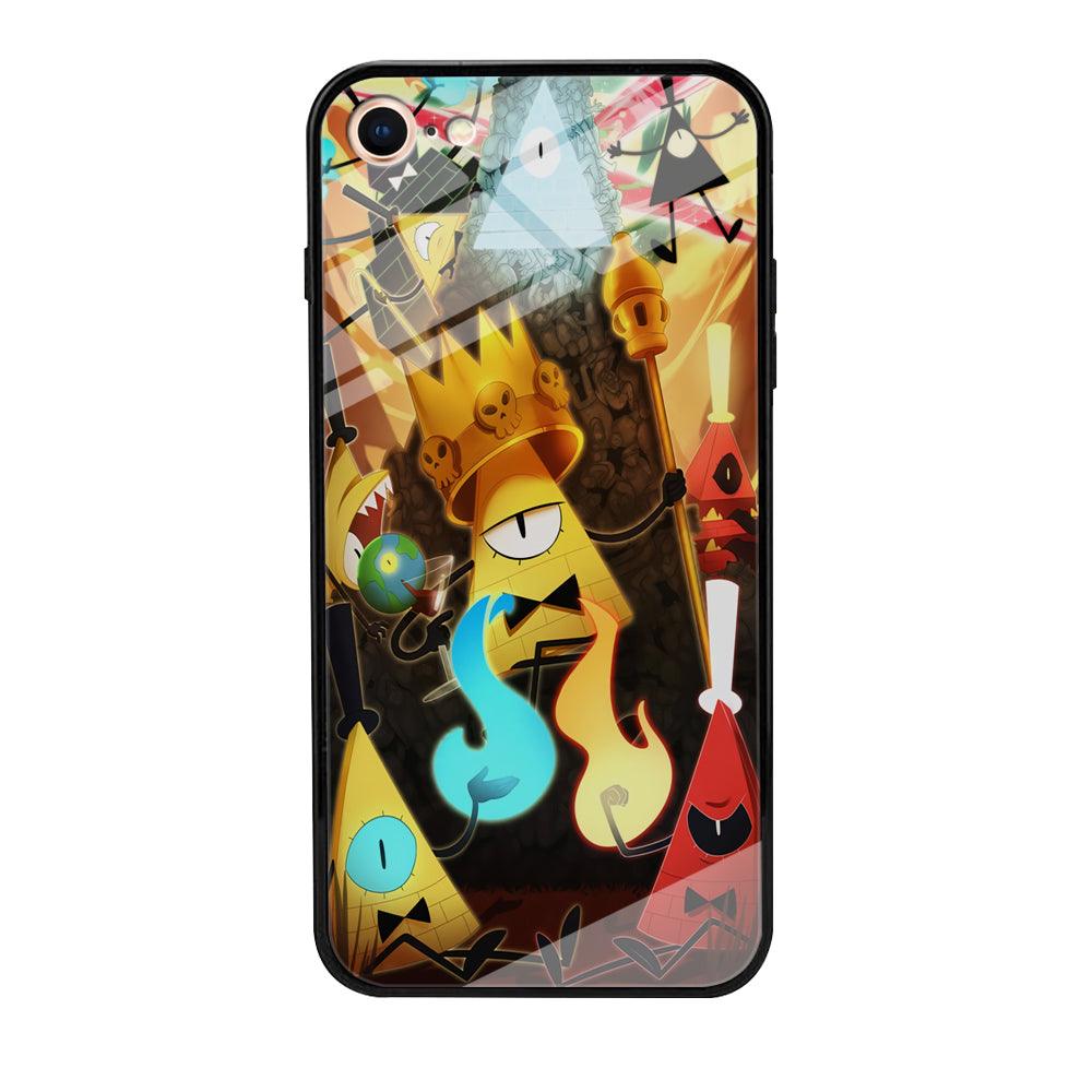 Gravity Falls Bill Cipher King iPhone 8 Case-Tempered Glass Case-Xtracase