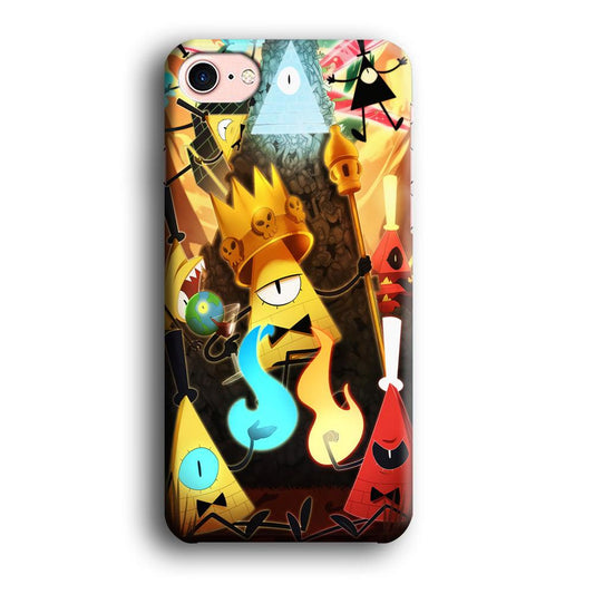 Gravity Falls Bill Cipher King iPhone 8 Case-Plastic / Full Wrap (3D Case)-Xtracase