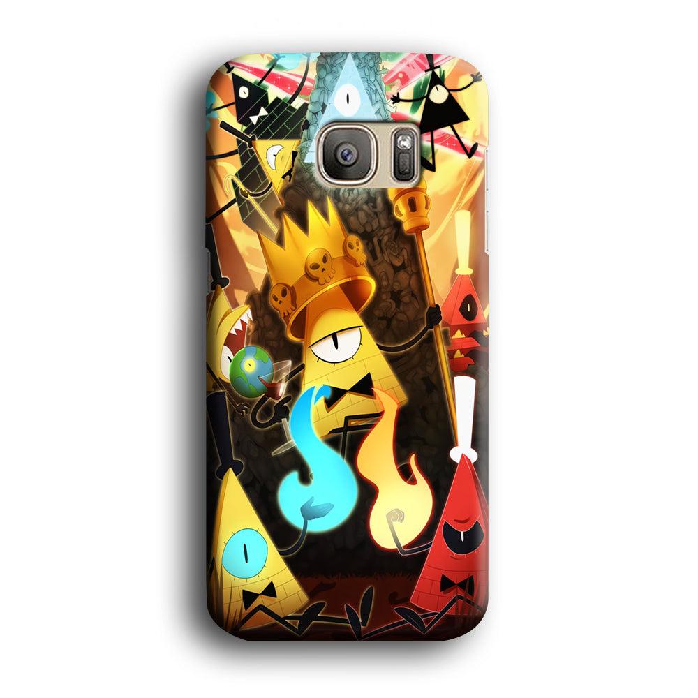 Gravity Falls Bill Cipher King Samsung Galaxy S7 Edge Case-Plastic / Full Wrap (3D Case)-Xtracase